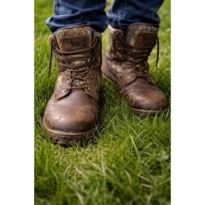 Field & Stream Mens Camo Leather Hunting Boots GORE-TEX Thinsulate MFW08283 13